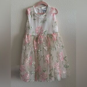 NWT Lola + The Boys Sequined Flower Tulle Dress